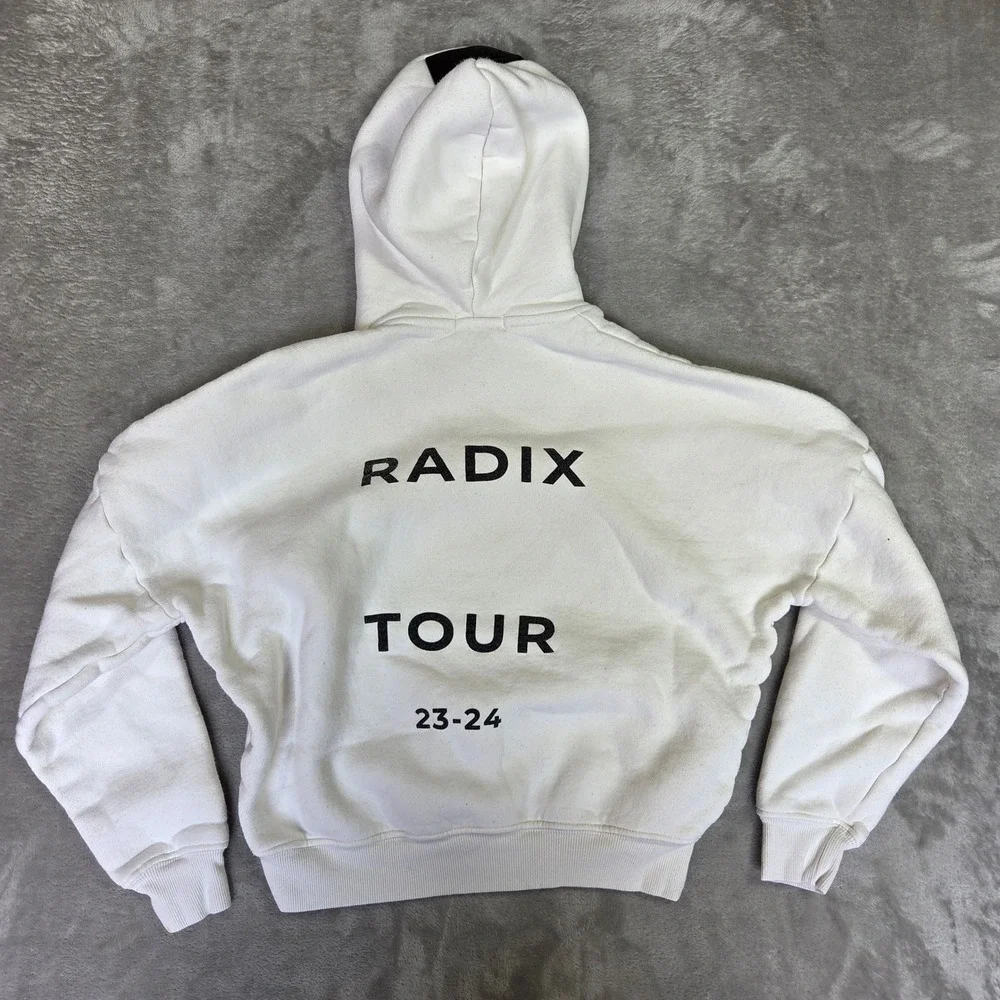 Radix Dance Tour 23-24 Hoodie Kids XS Off-White Cotton Pullover Sweatshirt USA